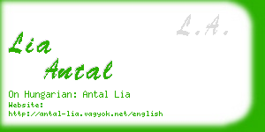 lia antal business card